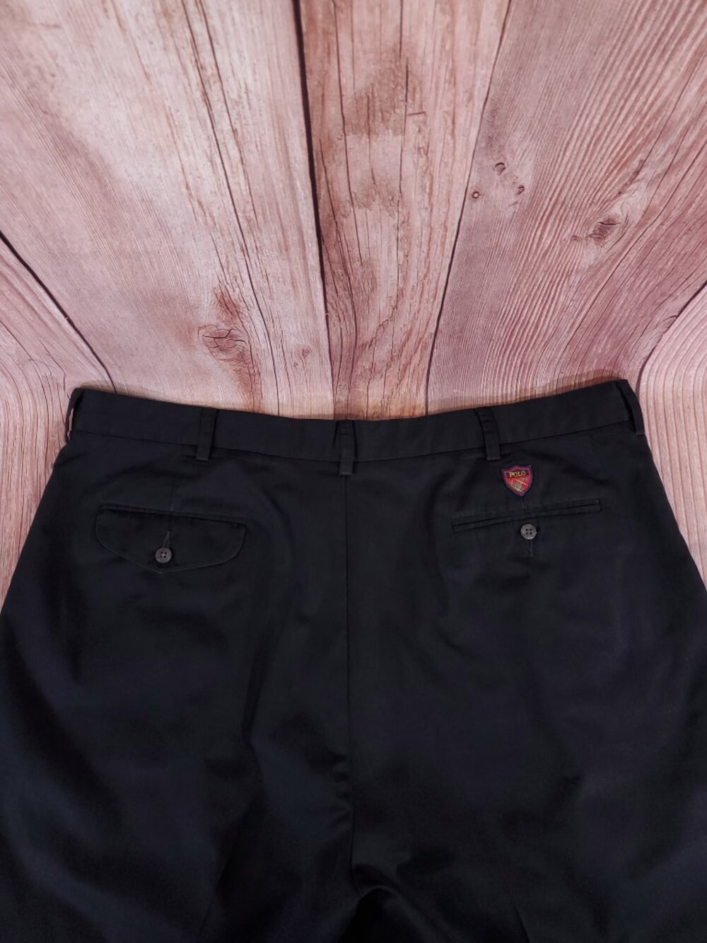 Polo Golf Ralph Lauren Classic Golf Shorts Mens Size 42 Pleated Crest Logo Black - Picture 7 of 16